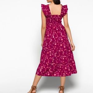 Hillhouse Home Ellie Nap Dress Burgundy Botanical